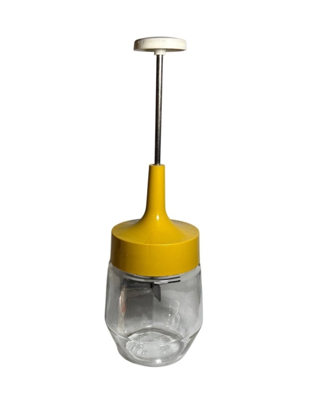 Federal Housewares Glass Food Chopper Vintage 1970’s Yellow